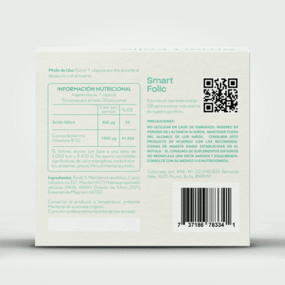 Smart Folic. Fertilidad y embarazo saludable – Sinergia activa entre folato y B12.
