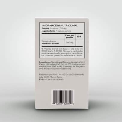 Nattozyme. Suplemento a base de Nattokinasa obtenida a partir de soja fermentada