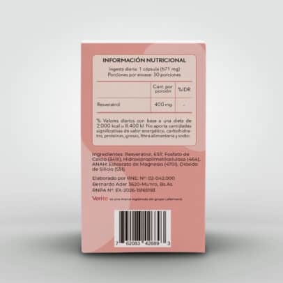 Suplemento a base de Veri-teTM trans-Resveratrol